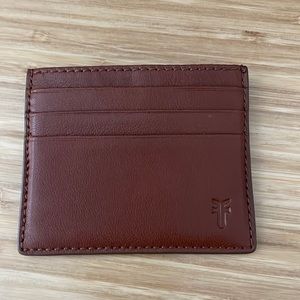FRYE Brown Leather Card Holder Wallet